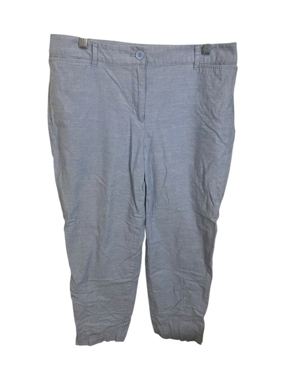 TALBOTS Women's Size 6 100% Cotton Perfect Crop Pant in Light Blue